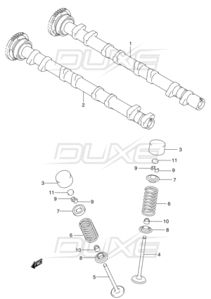 Hayabusa camshaftvalve