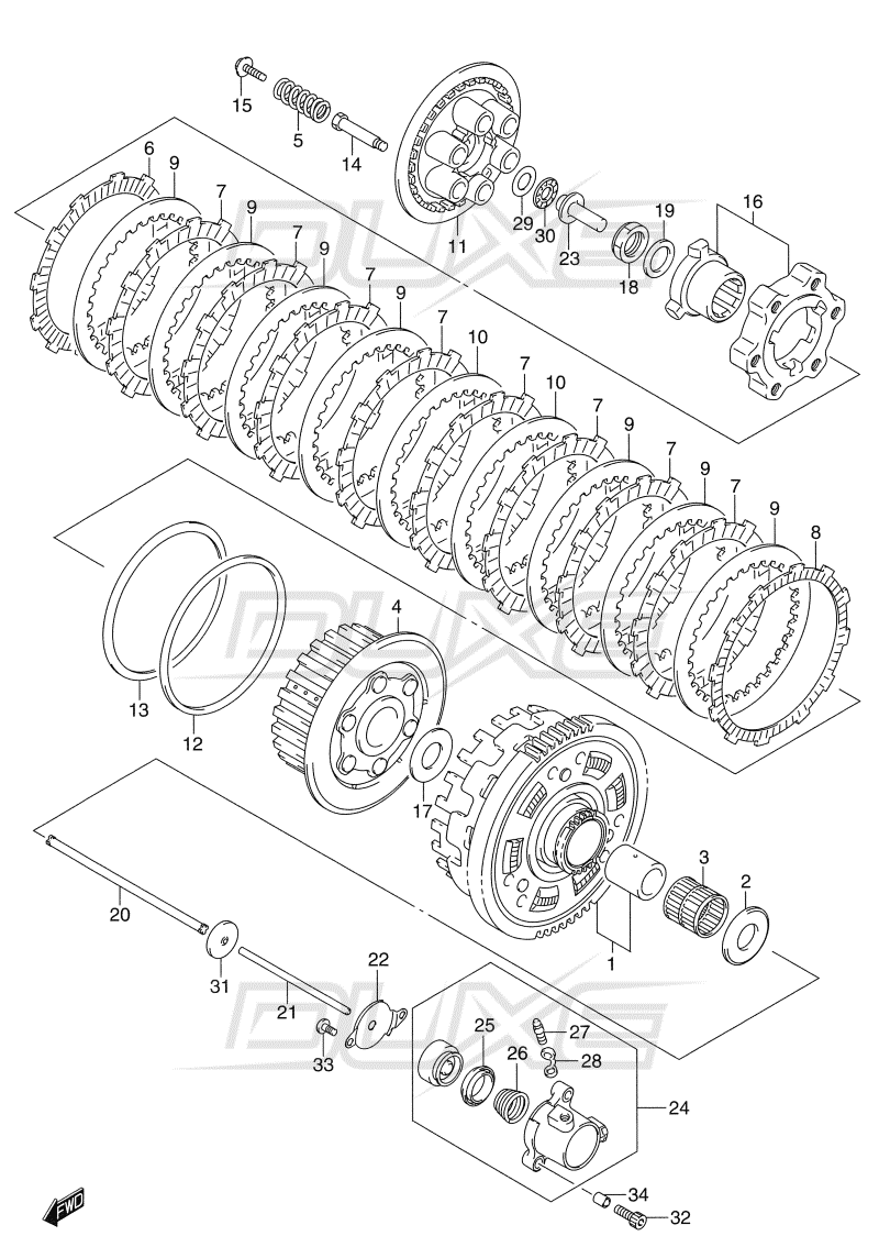 Hayabusa clutch