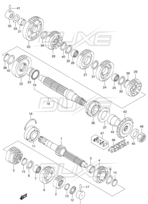 Hayabusa transmission