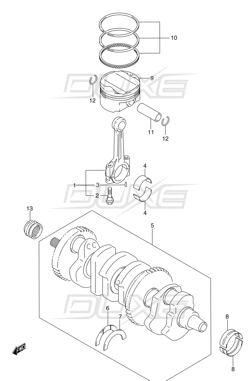 Hayabusa crankshaft